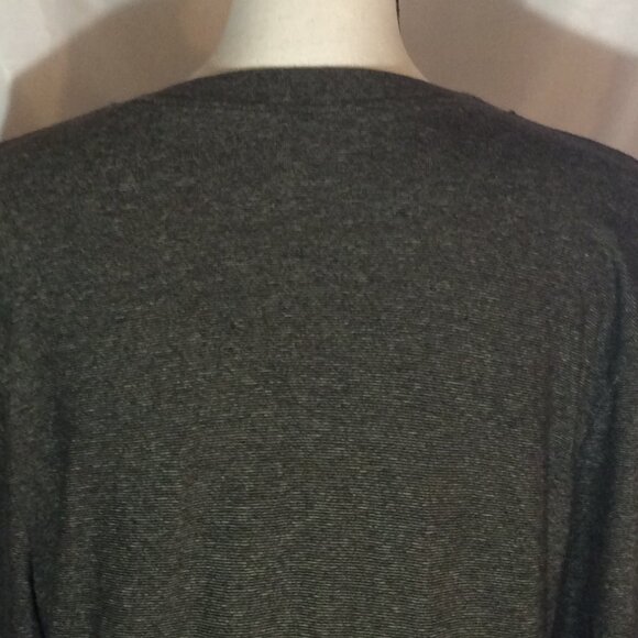 Merona Men Long Sleeve Gray Shirt Size M Button Pullover - Picture 4 of 9